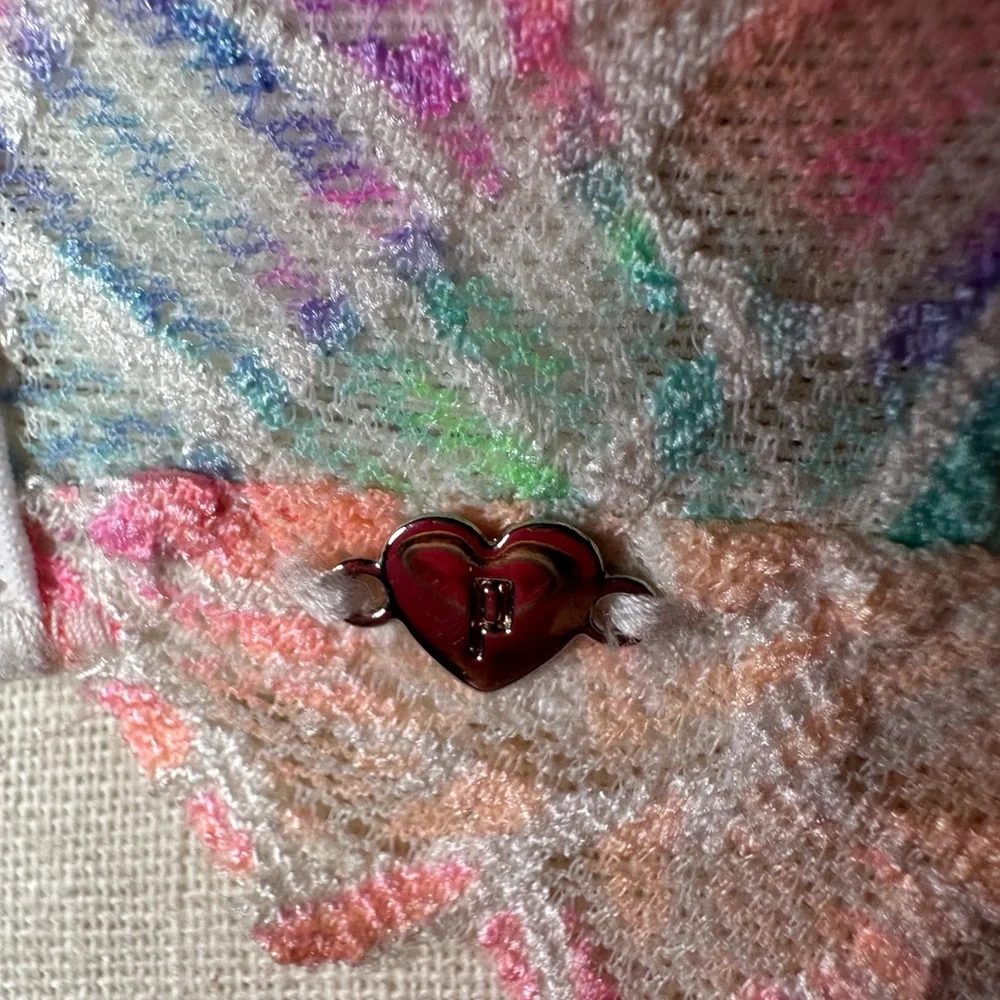 PINK Victorias Secret Lace Halter Bralette M D-DD Multicolor